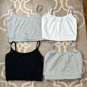 Women's Gray, White, and Black Camisole Tops, size M